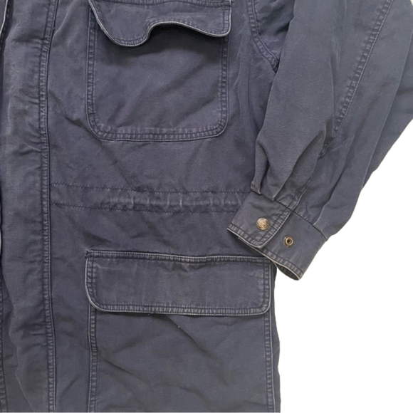 Timberland Chore Barn Coat Workwear Weathergear Leather Utility Jacket Large - Picture 4 of 13